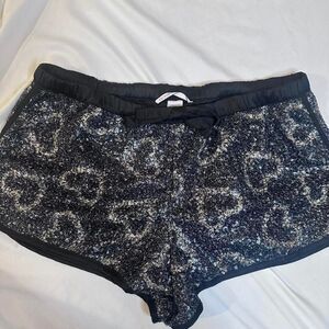 Victoria’s Secret Black & Silver Sequin Y2k Mini / Hot Shorts